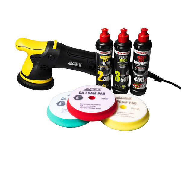 Apex Customs Sensei Pro 15mm DA Polisher - Pads and Compounds Pack