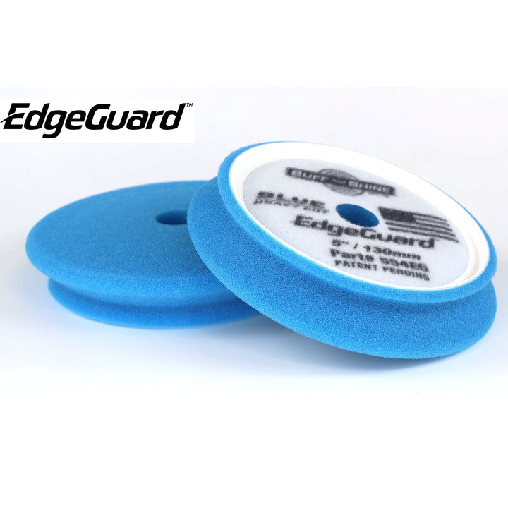 Buff and Shine EdgeGuard Blue Heavy Cut Foam Pad 554EG - 5" / 130mm (2 pack)