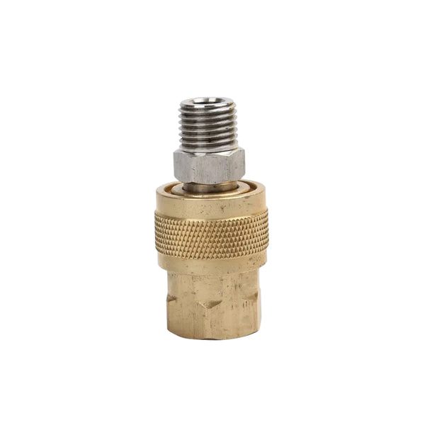 CleanSkin 1/4" BSP (F) to 1/4" (F) Quick Connect Coupler + 1/4" BSP (M) to 1/4" Quick Connect Plug - CS031