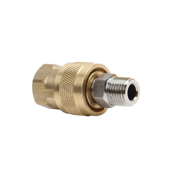 CleanSkin 1/4" BSP (F) to 1/4" (F) Quick Connect Coupler + 1/4" BSP (M) to 1/4" Quick Connect Plug - CS031