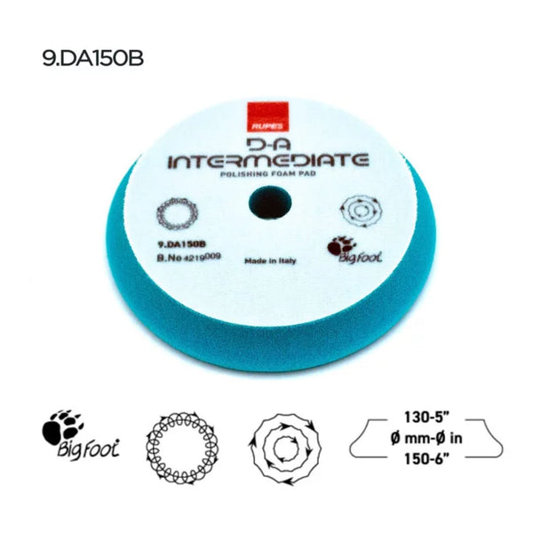 Rupes DA Big Foot Azure Intermediate Foam Pad  - 1.5"/2.5"/3"/5"/6" (*)