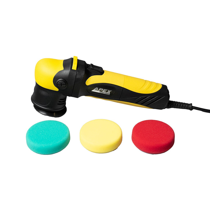 Apex Customs Grasshopper v3 - Mini DA Polisher 12mm - Premium Pack (3" Backing Plate)