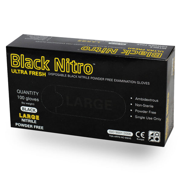 CleanSkin Black Nitro pf Disposable Nitrile Gloves