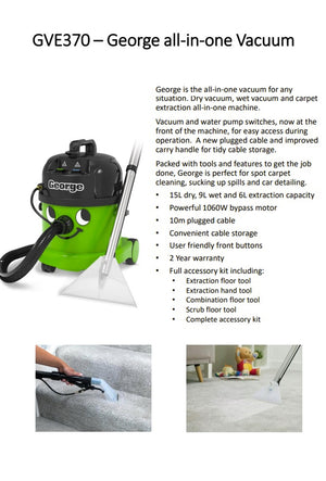 Numatic George All in one Wet, Dry and Extraction Vacuum