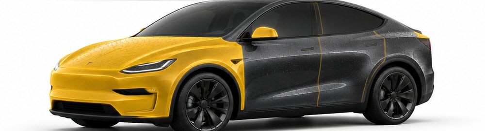Package coverage shown on a car