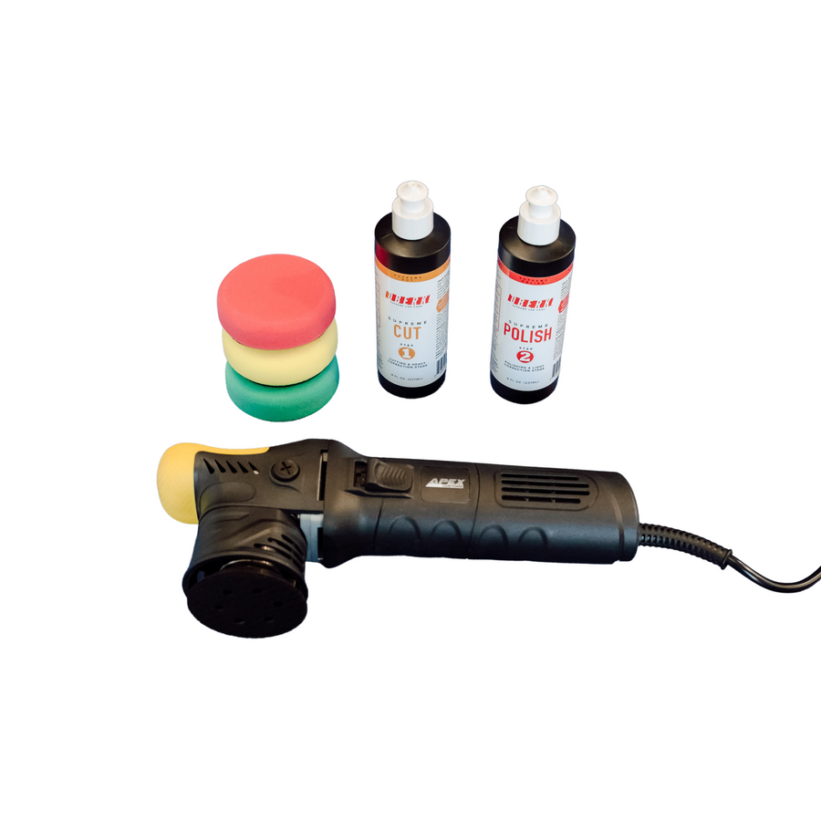 Apex Customs Grasshopper 2.0 - Mini DA Polisher 12mm - Oberk Detailer's Kit