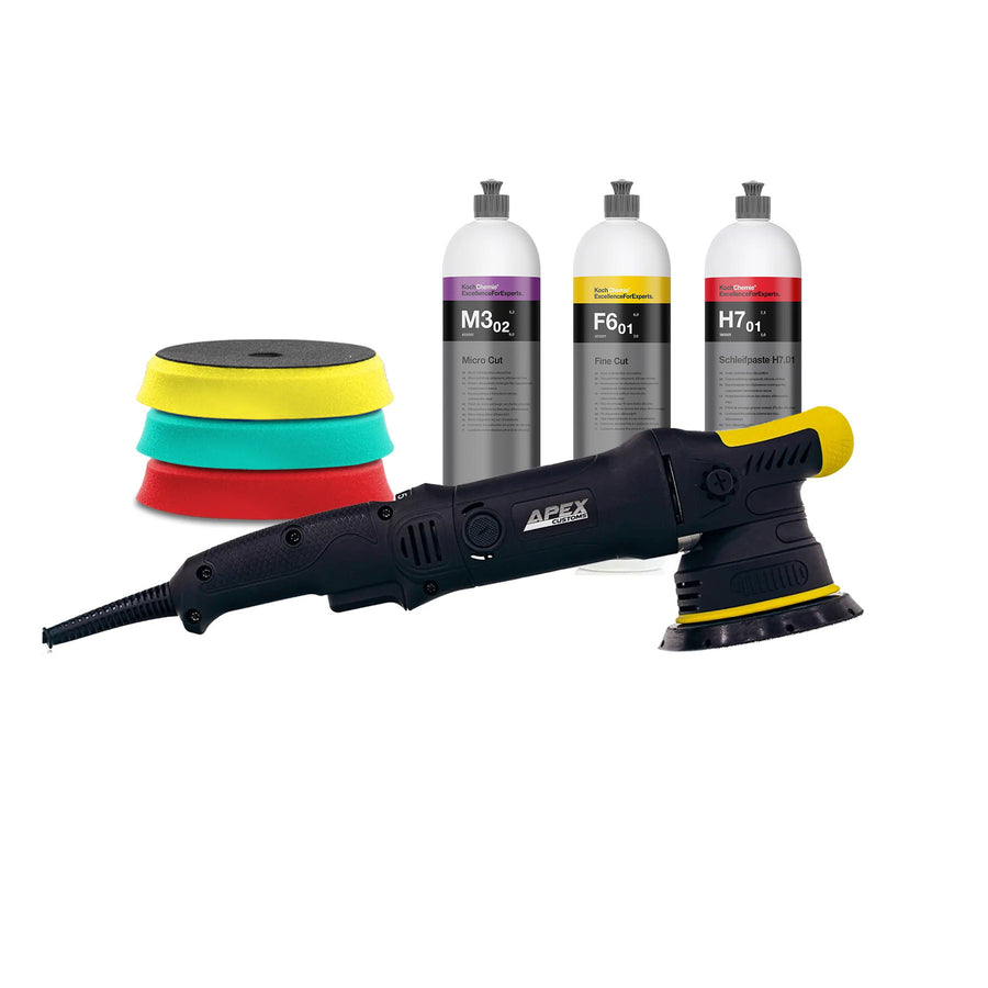 Apex Customs Sensei Plus - Professional DA Polisher (15mm/21mm) Koch Chemie Detailer's Kit