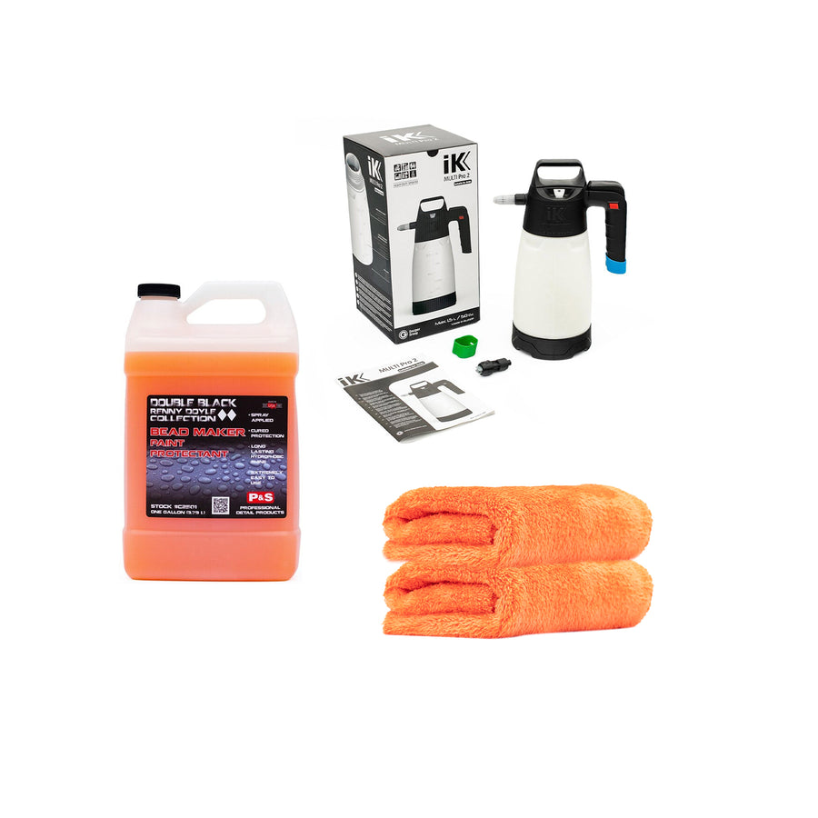 P&amp;S 珠子制作器 3.8L + IK Multi Pro 2 喷雾器 + 2 x Eagle Edgeless 500 橙色套件 (*)