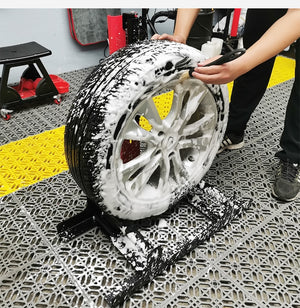 CleanSkin Wheel Stand Tire Roller - For Wheel Coating, Cleaning and Polishing (*)