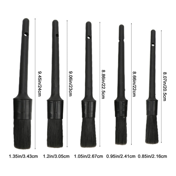 CleanSkin Exterior Detailing Brush Set 5 Piece (black)