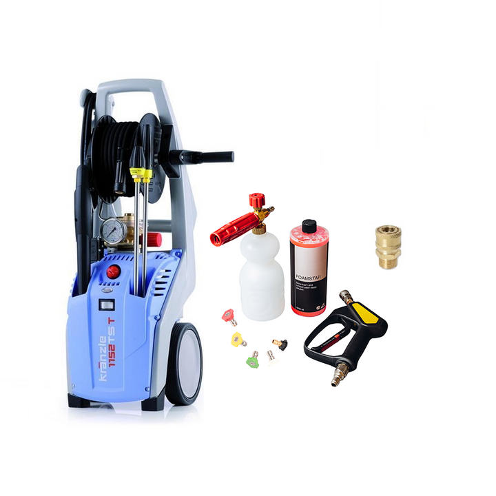 Kranzle K1152TST Pressure Washer with BAR Short Trigger Gun & Snow Foam Cannon Package (*)