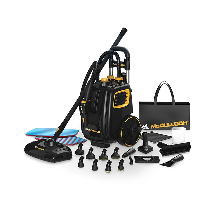 McCulloch MC1385 Deluxe Canister Steam Cleaner System (*)