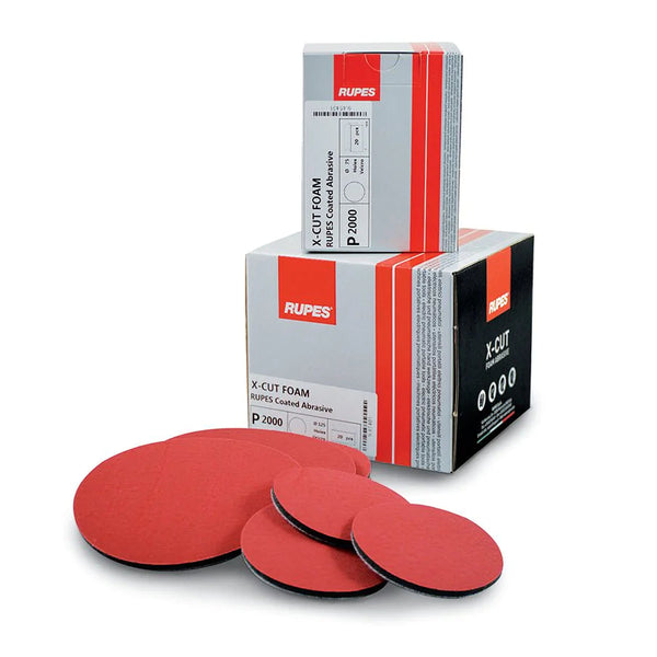 Rupes X-Cut Foam Backed Abrasives Sanding Pads