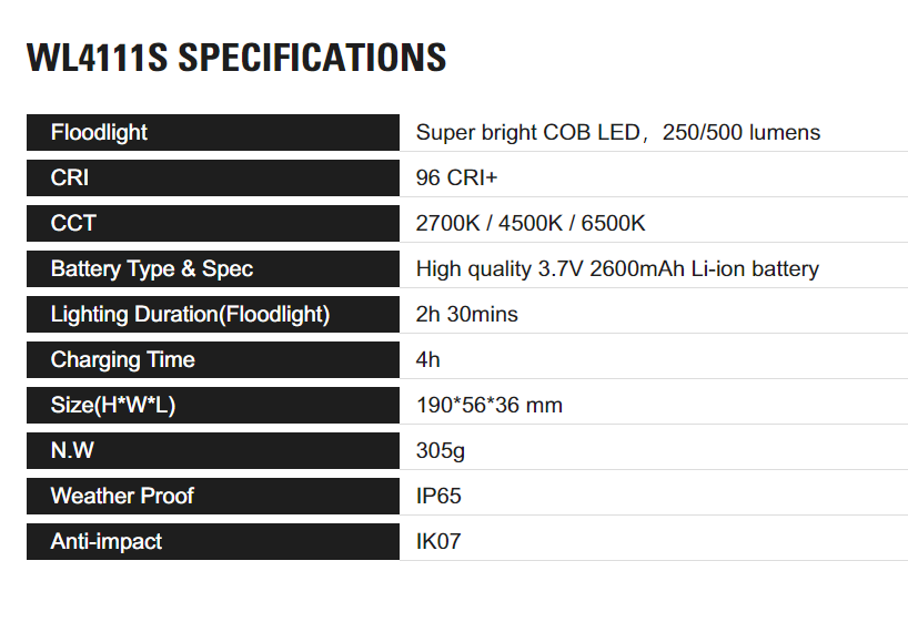 Take Now Handheld Detailing Light - WL4111S